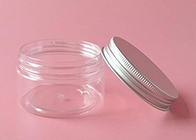 Frascos cosméticos vazios dos recipientes do ANIMAL DE ESTIMAÇÃO plástico com a tampa de alumínio de prata